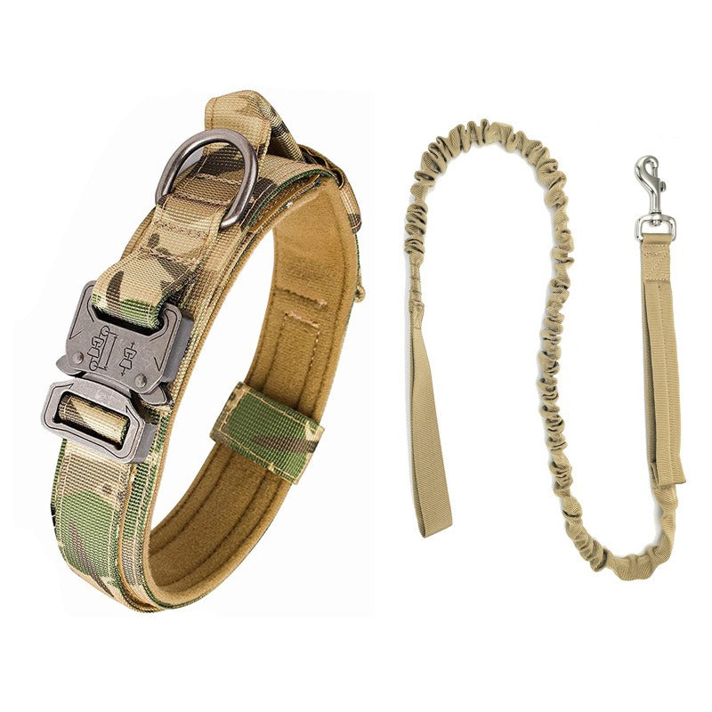 Heavy-Duty Tactical Dog Collar for Medium to Large Breeds - Golden Hair De Mu