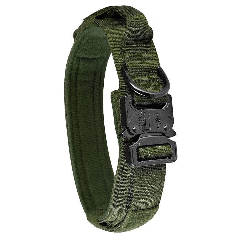 Heavy-Duty Tactical Dog Collar for Medium to Large Breeds - Golden Hair De Mu