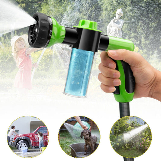 7-in-1 High-Pressure Sprayer Nozzle Hose - Versatile Dog Shower Gun and Foam Dispenser